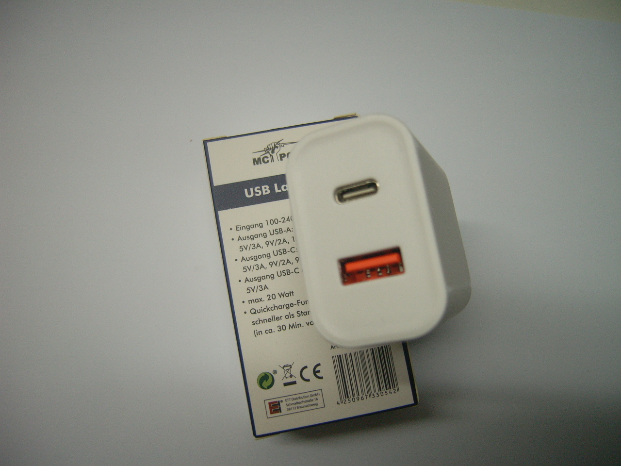 USB Ladegerät McPower Quickcharge-Funktion
