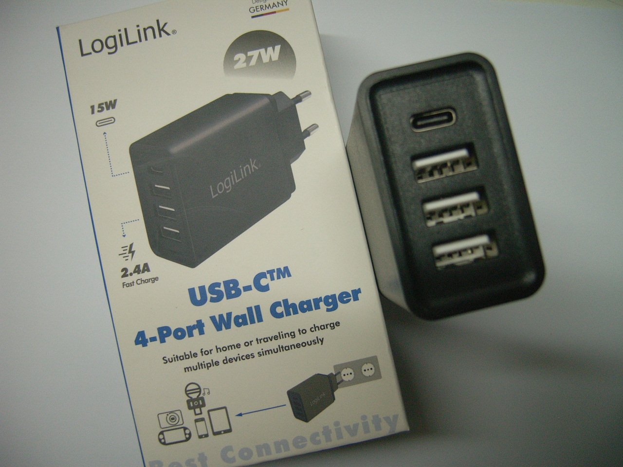 LogiLink USB 4 Port Ladegerät 230V 