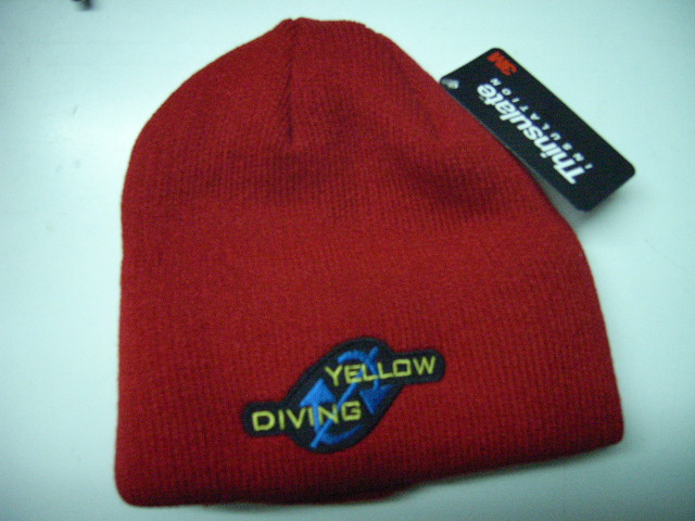 Yellow Diving Thinsulate Mütze rot, mit Logo